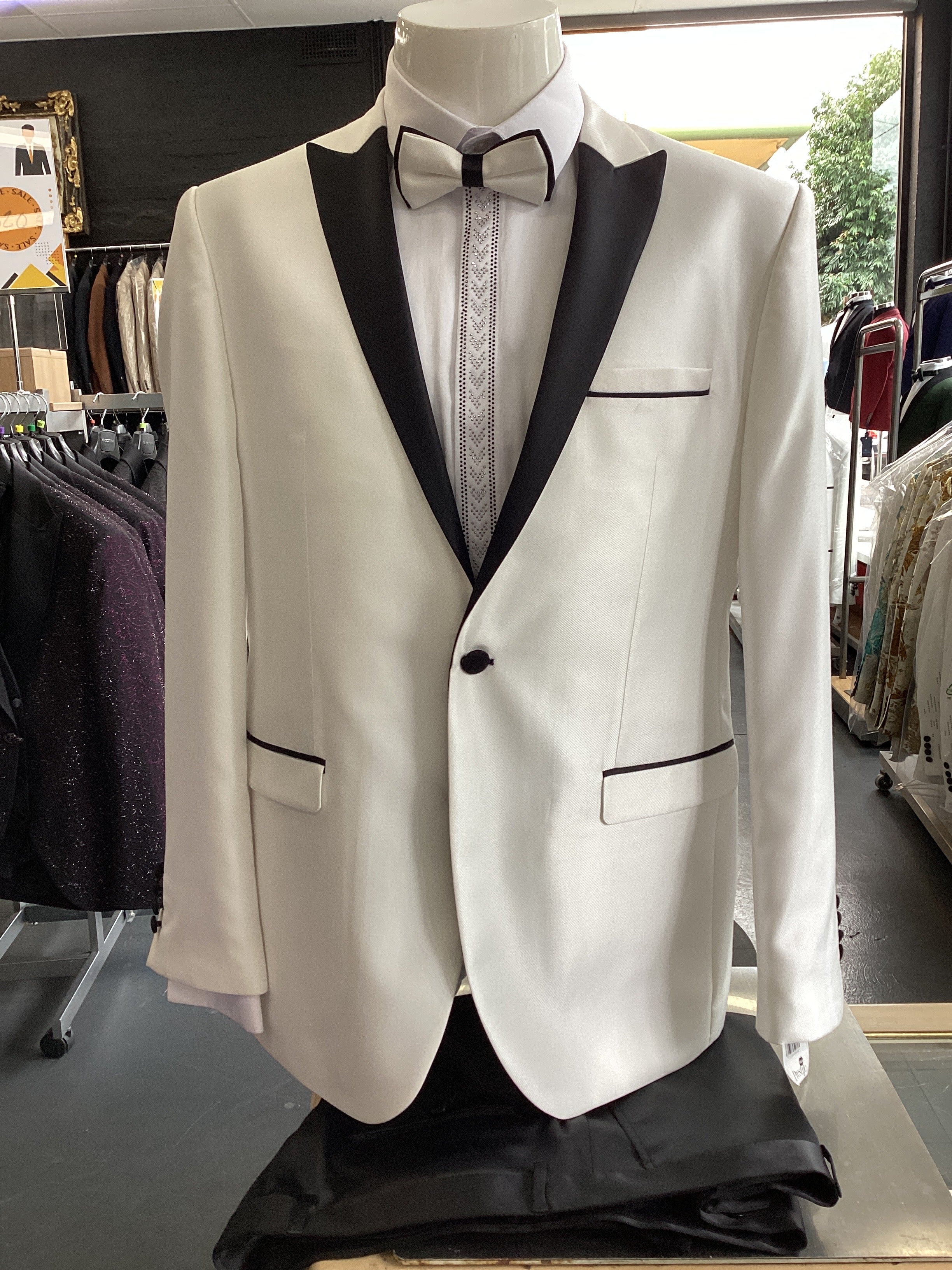 Prestige Men’s Three-Piece Suit + Bow tie