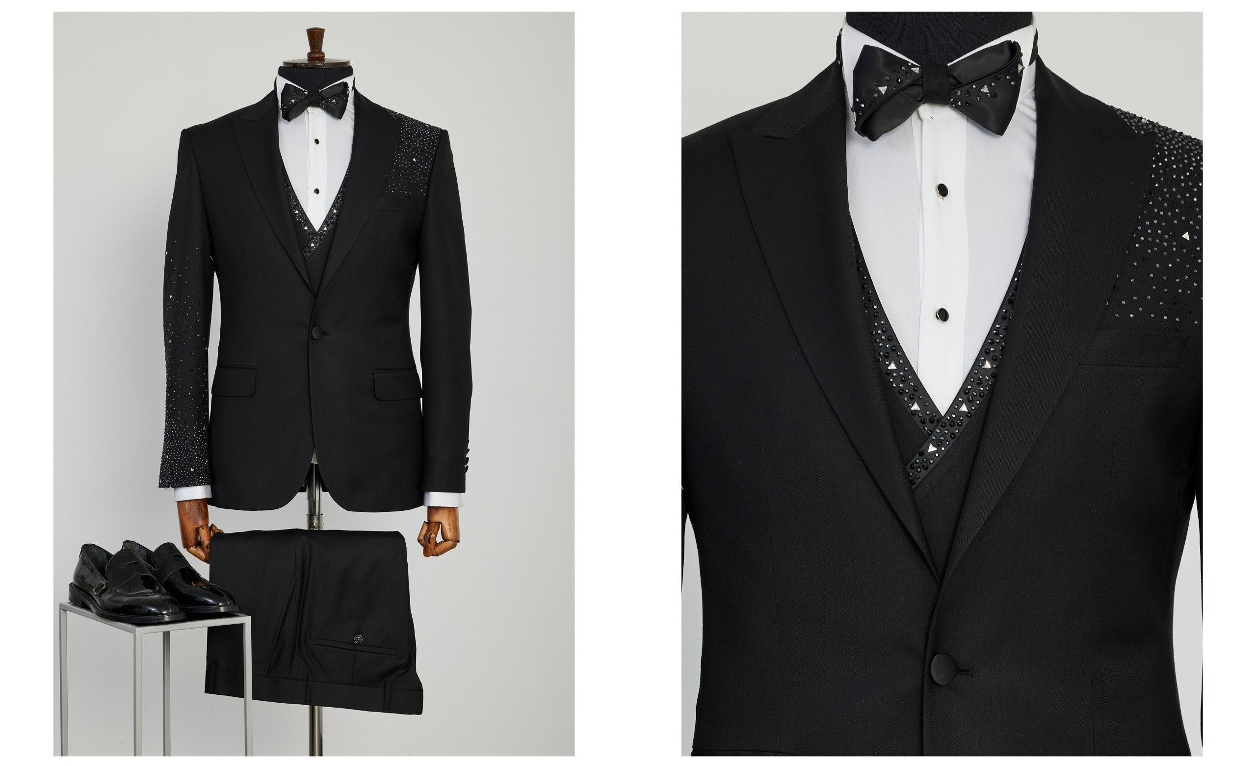Edgers Men’s Three-Piece Suit + Bow tie
