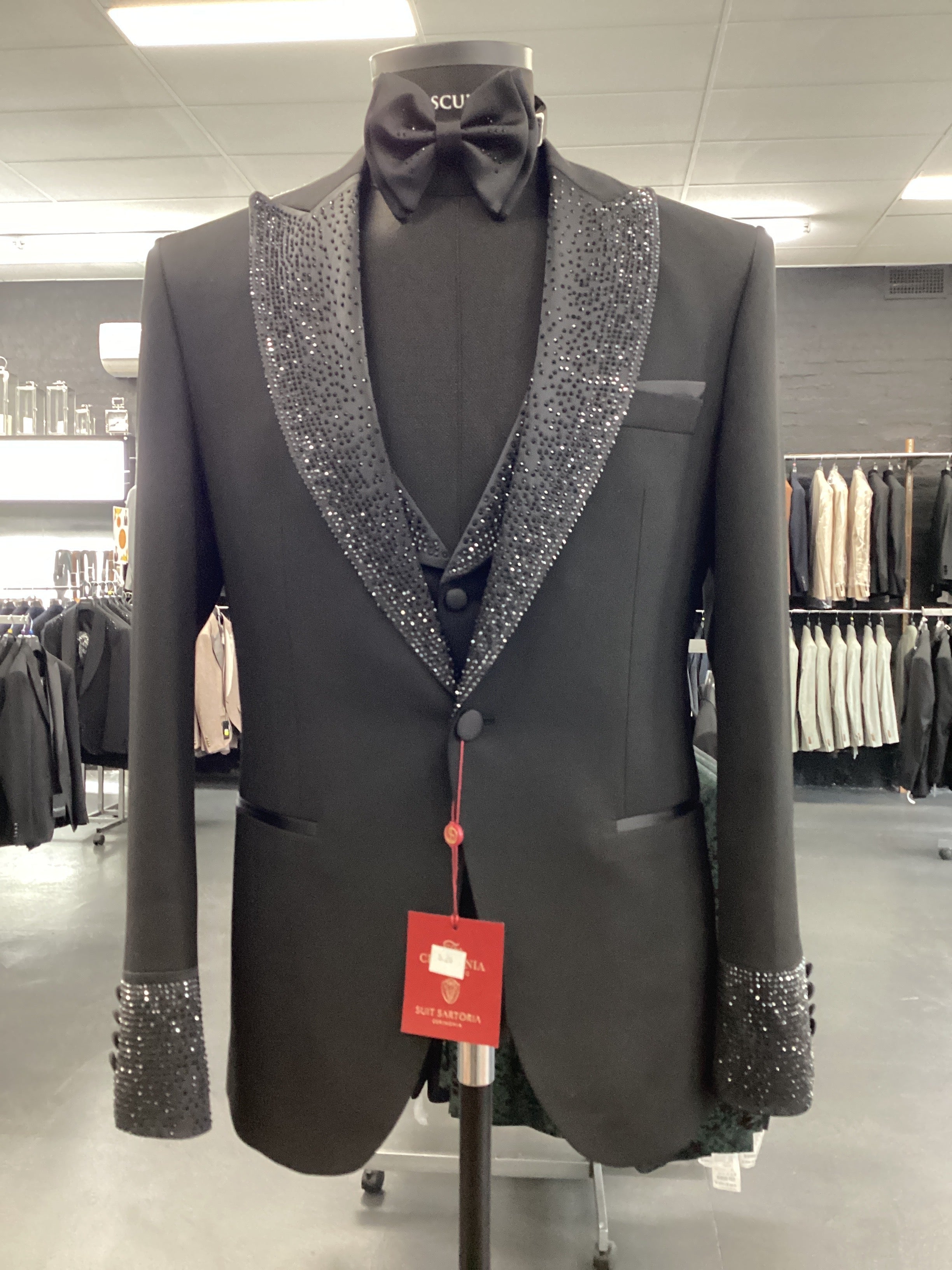 Suit Sartoria Men’s Three-Piece Suit + Bow tie