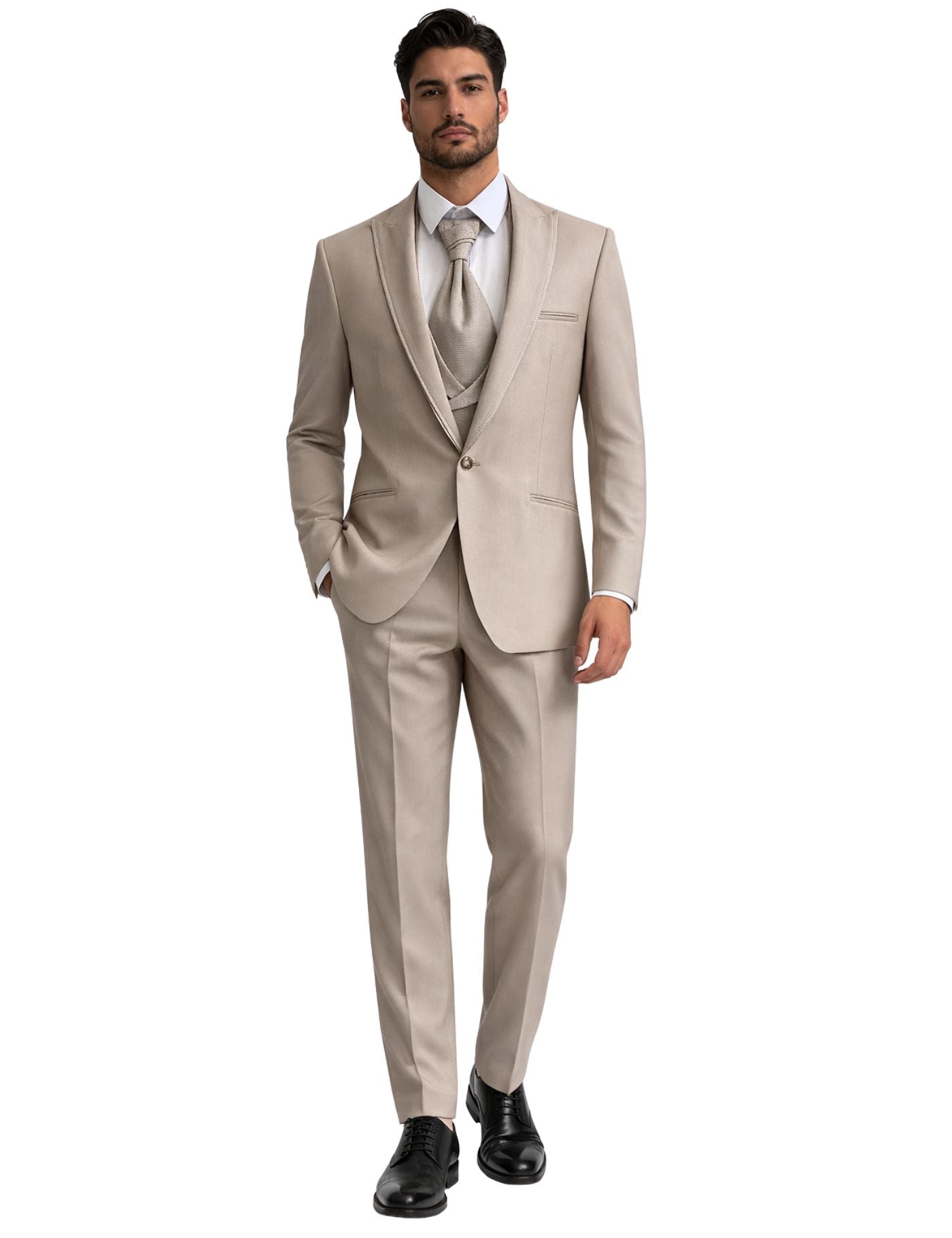 Hermose Men’s Three-Piece Suit + Tie.(FFF)